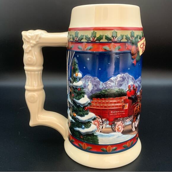 Vintage 2003 Budweiser Holiday Stein Mug - Picture 2 of 11